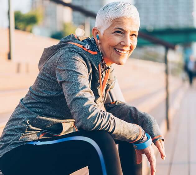 senior woman smiling