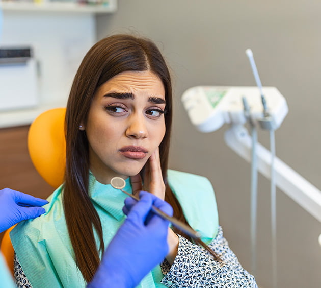 woman at the dentist