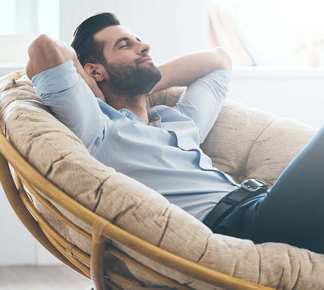 man relaxing