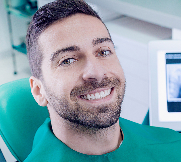 man at the dentist