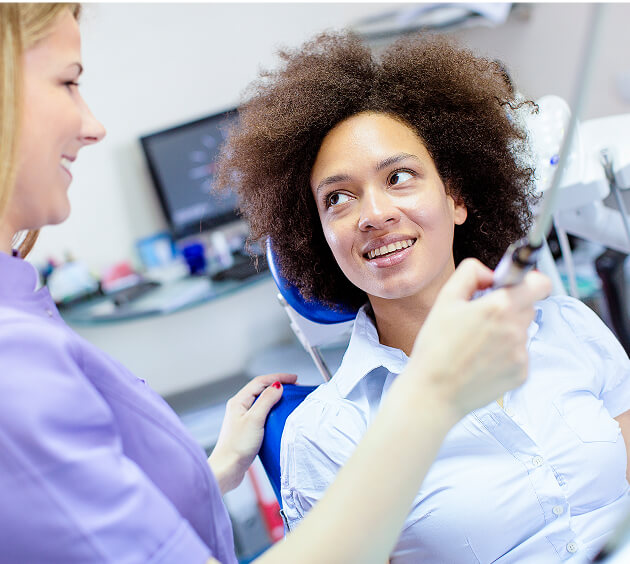 woman at the dentist