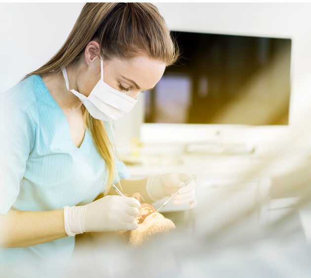 dentist working on patient